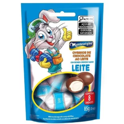 Ovos Montevergine Recheado Sabor ao Leite 85g